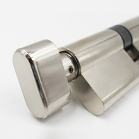 Cylindre de serrure de porte de sécurité à clé Euro 3, 90 mm, en laiton, anti-effraction, anti-choc, anti-perçage, finition nickel poli, norme BS EN