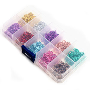 Anneaux ouverts en aluminium colorés de 6 mm, anneaux fendus, connecteurs pour colliers, bracelets, accessoires de <span class=keywords><strong>fabrication</strong></span> de bijoux DIY, 1000 pièces/boîte - Product Image 5