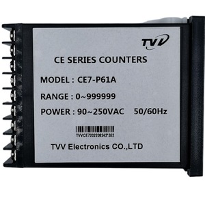 Compteur numérique à 6 chiffres Tvv Ce7-P61A, affichage numérique, plage 0-999999, alimentation 90-250Vac, fabriqué à Taïwan - Product Image 1
