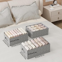 Organisateur de vêtements pliable écologique en tissu non tissé avec poignées, capacité de 5 à 10 kg, pour l'organisation de la maison, du bureau et du placard