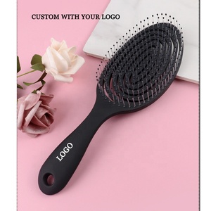 <span class=keywords><strong>Brosse</strong></span> à cheveux avec logo personnalisé pour les soins capillaires, vente en gros de brosses à cheveux, outils de beauté de salon, peigne rond démêlant, peignes à ventilation, humides et secs - Product Image 3