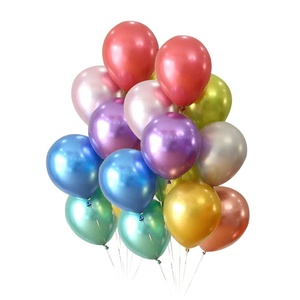 Toptan büyük 18 inç krom metalik renk şişme helyum hava dekoratif mutlu doğum günü partisi dekorasyon olay lateks balon - Product Image 6