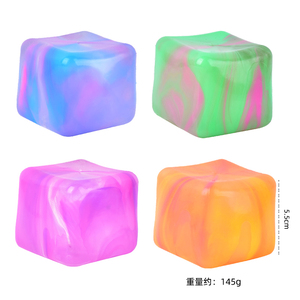 Nouveauté : Jouets anti-stress en forme de glaçon, vente en gros, balles sensorielles en maltose à presser, jouets sensoriels en forme de glaçons marbrés - Product Image 4