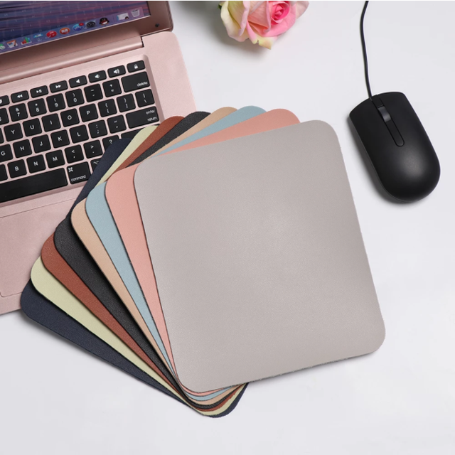 New Arrival Universal Anti-slip Mouse Pad Leather Gaming Mice Mat New Desk Cushion Fashion Comfortable for Laptop PC Custom LOGO
