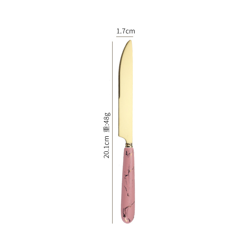 Couteau de table-or rose