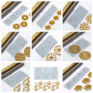Creatieve Esdoornblad Decoratie Plaatsen Plaat Koude Groenten Siliconen Impressie Mat Fondant Chocolade Holle Cake Kant Matten - Product Image 4