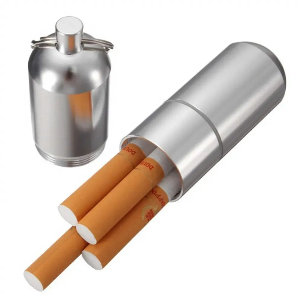 Özelleştirilebilir renk alüminyum alaşım su geçirmez sigara kutusu hap kürdan kapsül tutucu anahtarlık erkek hediye