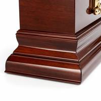 Ataúd Funerario de Madera Estilo Europeo con Accesorios Metálicos, Tamaño Personalizado Disponible