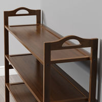 Meuble à chaussures réglable en bambou au design moderne avec 6 étagères pour salon, entrée, chambre à coucher, dortoir