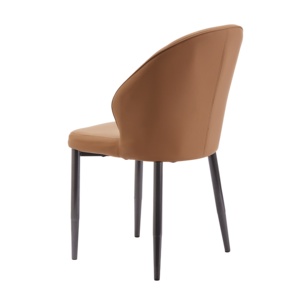Ghế ăn da lưng cao chân kim loại màu đen - Product Image 4