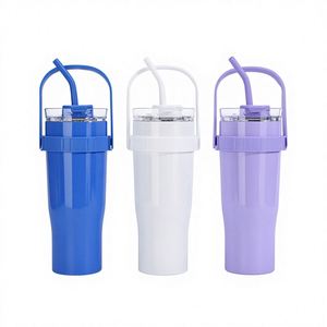 Custom <b>Large</b> Capacity 40Oz Ice King Travel Car Insulated Vacuum Thermos Tumbler <b>Cup</b> With Handle With 304 Stainless Steel Straw - Product Image 1