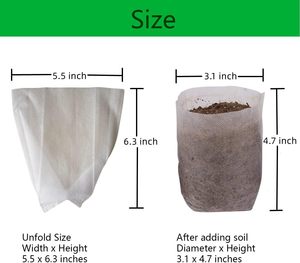Sacs de pépinière de plantes non tissés biodégradables sacs de culture de plantes sacs de démarrage de semis en tissu légumes fleur fruits gaules <span class=keywords><strong>arbre</strong></span> - Product Image 2