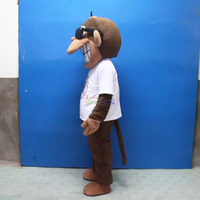 Costume de mascotte de gorille adulte personnalisé, costume de mascotte de singe de dessin animé, costume de mascotte King Kong pour spectacle événementiel en bar