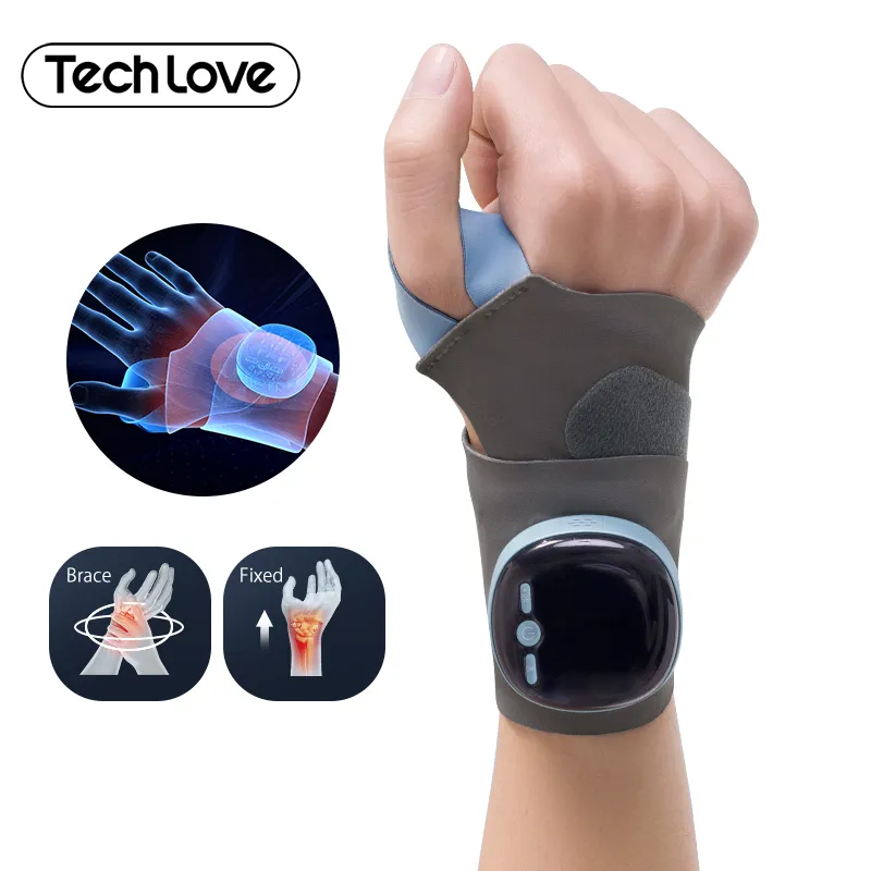 Tech Love individualisierte 2024 EMS elektrische Massage CMC Handgelenkbandage TENS Bwell Handschuh-Splint und Daumen Karpaltunnel-Unterstützung