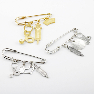 Nouveau créatif plaqué or gouttes d'huile broche docteur infirmière outils médicaux Brouch broches broche pour les infirmières semaine cadeaux - Product Image 3