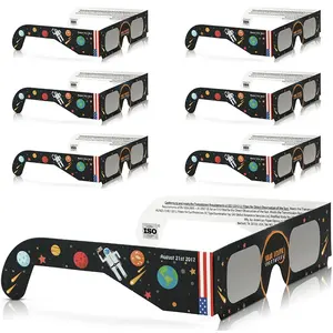 2020 गर्म बिक्री कस्टम 3D गत्ता ग्रहण चश्मा लोगो कस्टम कागज सौर ग्रहण चश्मा