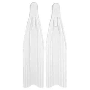 Quality Guarantee White Color Diving Flipper Long Blade Plastic Freediving Fin For Diver
