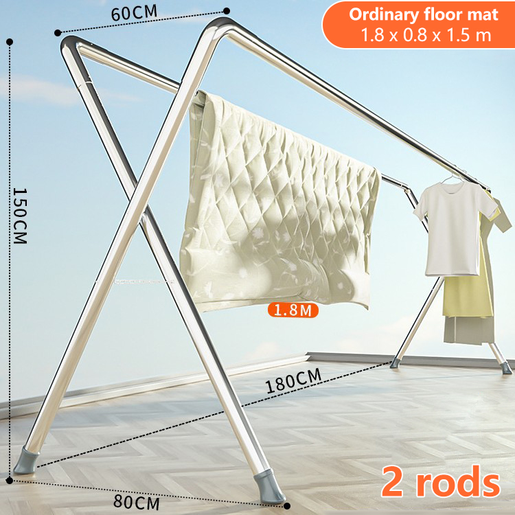 Poteau double 1,8 m - Hauteur 1,5 m [Coussinet de pied standard]