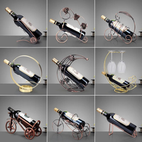 Casier à vin antique décoratif de table personnalisé porte-bouteille de bière champagne unique et support en verre