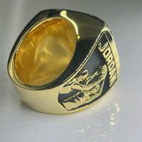 FH OEM ODM Bague tendance en cuivre plaqué or avec diamant de laboratoire, style Jordan Hall Fame, unisexe, pour fiançailles, anniversaire, cadeau ou soirée