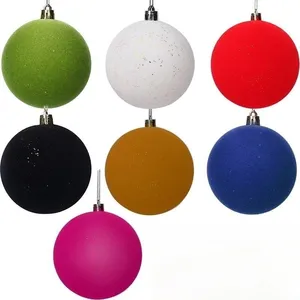 Weihnachten Flock Ball Schaum Anhänger Kunststoff Haustier Ball mehrfarbige Probe Verarbeitung Quelle Fabrik 1,8-60cm