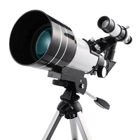 Telescopio Astronómico Profesional con Ocular de 70 mm, Zoom de 150 Aumentos, Visión Nocturna de Alta Potencia, Telescopio para Observación de Estrellas y Espacio Profundo