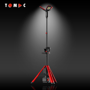 Светодиодный рабочий фонарь TOMAC с тремя головками, 2,3 м, на штативе, 10 000 лм, двухцветный, питание от сети и аккумуляторов 18/21 В (мультимарочный), с функцией Power Bank - Product Image 2