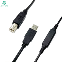 Cordon de câble d'imprimante USB haute vitesse avec amplificateur de Signal USB 2.0 Type a câble mâle à type B mâle