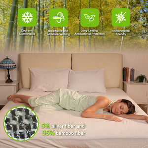 Bamboo <b>Grounding</b> <b>Sheet</b> 5% Silver Fiber Conductive 400TC 137x203cm Better Sleep for <b>Sheet</b> for Hotel Use - Product Image 4