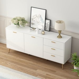 Buffet blanc Belle pièce parfaite pour accueillir des <span class=keywords><strong>d</strong></span>îners et des petits rassemblements Buffet Cabinet - Product Image 6