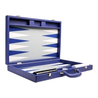 Wochenend-Getaway Soft-Touch Kunstleder Backgammon-Set 15 Zoll mit Tragegriff-Etui für Erwachsene Großhandelskäufer