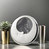 Cadre photo lune en alliage argenté de haute qualité, luxe léger, pour décoration de maison et de chambre de bébé, écologique, durable, nouveau cadeau pour bébés et enfants