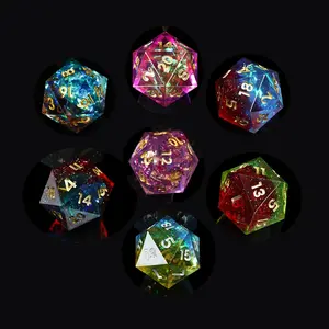 Resin DND Dice Set dice 20 sided decorations dice for party for Dungeons and Dragons