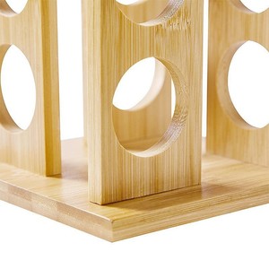 Estante giratorio vertical de bambú de 4 niveles para especias y hierbas de cocina. - Product Image 4