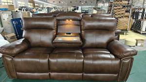 Set di mobili per la casa componibili in pelle stile americano 3 pezzi di potenza divano reclinabile <span class=keywords><strong>Design</strong></span> <span class=keywords><strong>soggiorno</strong></span> - Product Image 3