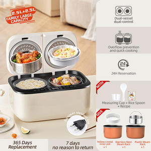 Cuisinière à <span class=keywords><strong>riz</strong></span> électrique domestique à double cuve de 5 litres – Idéale pour 3 à <span class=keywords><strong>4</strong></span> <span class=keywords><strong>personnes</strong></span> - Product Image 6