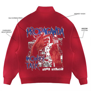 AMCLEVER <span class=keywords><strong>Felpa</strong></span> da <span class=keywords><strong>Uomo</strong></span> con Mezza Zip 230gsm, Tinta Unita, Manica Lunga, Casual, per Palestra e Sport - Product Image 4