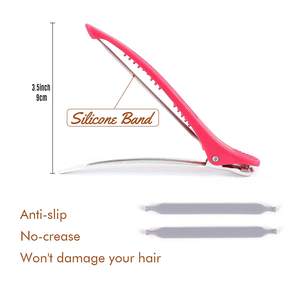 Pinces à cheveux personnalisées avec logo, pinces <span class=keywords><strong>de</strong></span> sectionnement pour coiffure, pinces bec <span class=keywords><strong>de</strong></span> canard pour salon <span class=keywords><strong>de</strong></span> coiffure, accessoires plats, outils <span class=keywords><strong>de</strong></span> coupe <span class=keywords><strong>de</strong></span> cheveux - Product Image 5