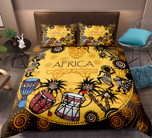 Africano Tessili Per La Casa Esotico Etnico 3-4 <span class=keywords><strong>Set</strong></span> Di Biancheria Da Letto Duvet <span class=keywords><strong>Set</strong></span> Lenzuolo <span class=keywords><strong>Set</strong></span> - Product Image 5