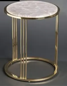 Table basse blanche avec collection de table en métal marbre prix de gros - Product Image 1