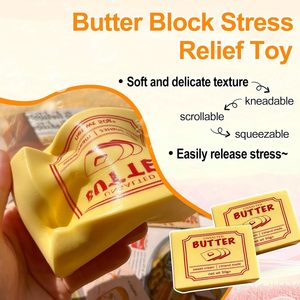 Butter <b>Squishy</b> Fidget Toy 50g PU Soft Stress Relief Cube for Adults Unisex Made in CN - Product Image 3