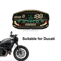 Harga Pabrik Terlaris Speedometer Digital Motor 12V Pengukur Jarak Tempuh Pengukur Bahan Bakar Cocok untuk Ducati