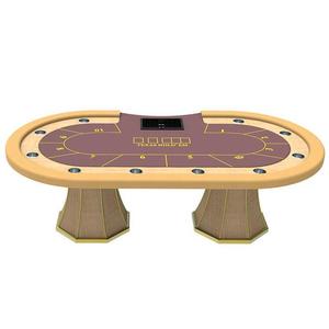 Table de poker en <span class=keywords><strong>feutre</strong></span> rouge YH Wholesale, plateau de casino classique Texas <span class=keywords><strong>avec</strong></span> plateau à jetons en plastique - Product Image 5