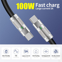 Câble usb métallique en alliage de zinc de haute qualité 120w 6A à charge rapide type-C pour ordinateur portable et téléphone