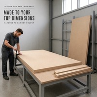 Panneau MDF E1 moderne de 25 mm d'épaisseur, résistant et robuste, pour tables et comptoirs de cuisine et d'extérieur