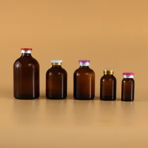 Boş büyük Amber geniş ağız tomurcuk vazo eczacı cam reaktif şişe ve cam kapaklı kavanoz