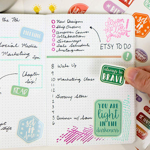 Essenziale 20 fogli di produttività di ispirazione di festa planner autoadesivo <span class=keywords><strong>a5</strong></span> per il quotidiano settimanale mensile agenda - Product Image 6