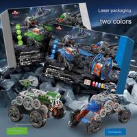Lehoo Juguetes Juegos de bloques de construcción Juguete 4 en 1 DIY Transforming STEM Robot Programación Stunt Car Electric RC Car