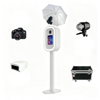 Nouvelle cabine photo portable à impression instantanée avec écran tactile pour iPad, appareil photo reflex numérique et appareil photo reflex, idéale pour mariages, fêtes et événements scolaires