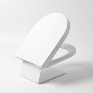 Siège de toilette classique en U, style européen, couvercle <span class=keywords><strong>WC</strong></span> blanc en Duroplast avec mécanisme de fermeture douce pour appartements - Product Image 1